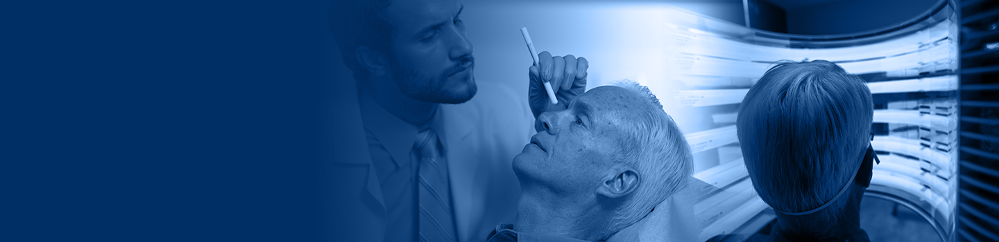 LEVULAN KERASTICK + BLU-U treatment of face