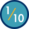 1 out of 10 icon